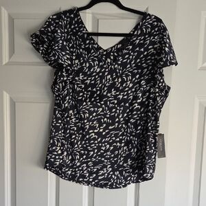 Liverpool Elegant Navy and White Women's Blouse